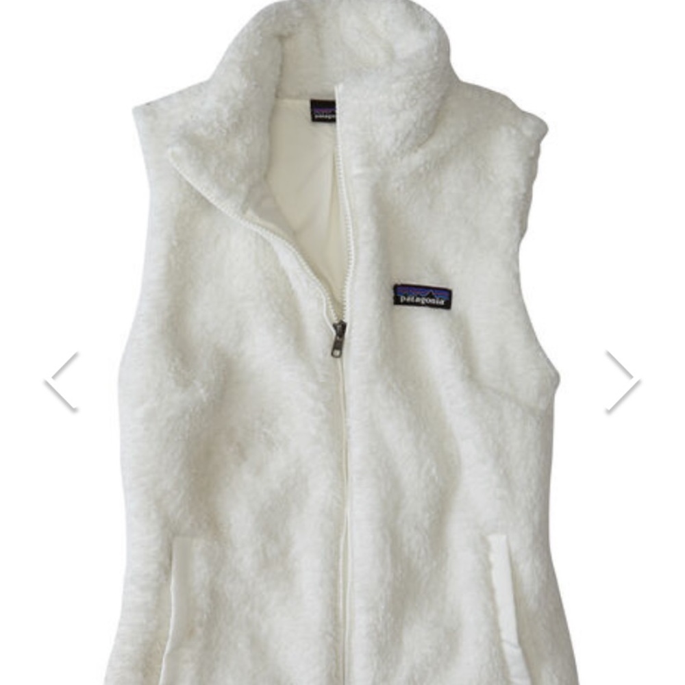 Patagonia white fluffy vest